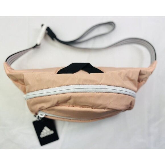 ADIDAS CORE WAIST PACK~ Bag Fanny Pack Glow Sport Bag Pink /White/Black (coral) - Picture 6 of 12